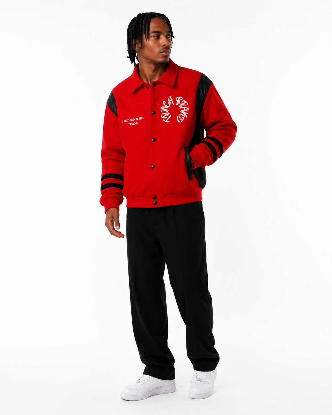 TRNCH Brand Red Varsity Jacket