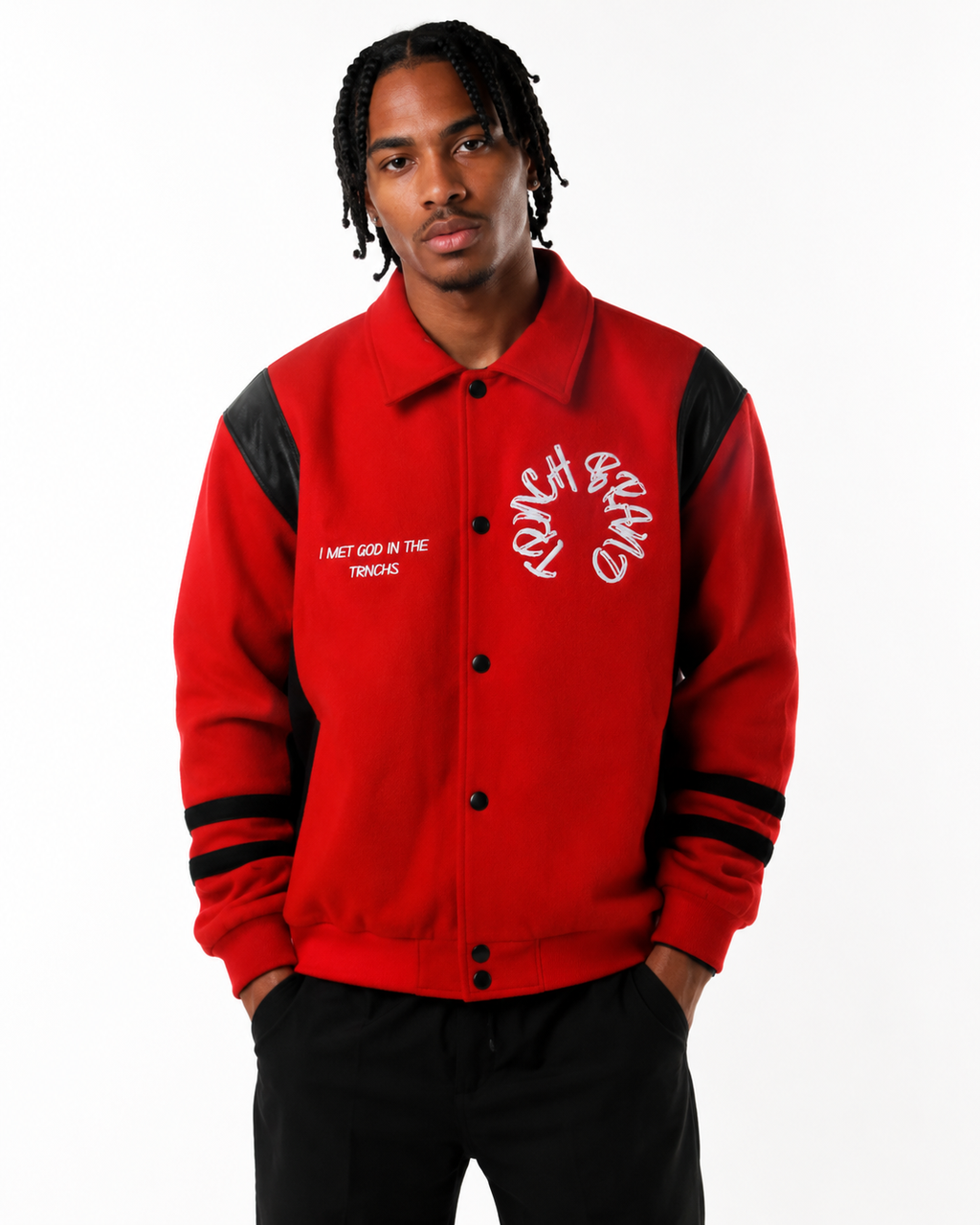 TRNCH Brand Red Varsity Jacket