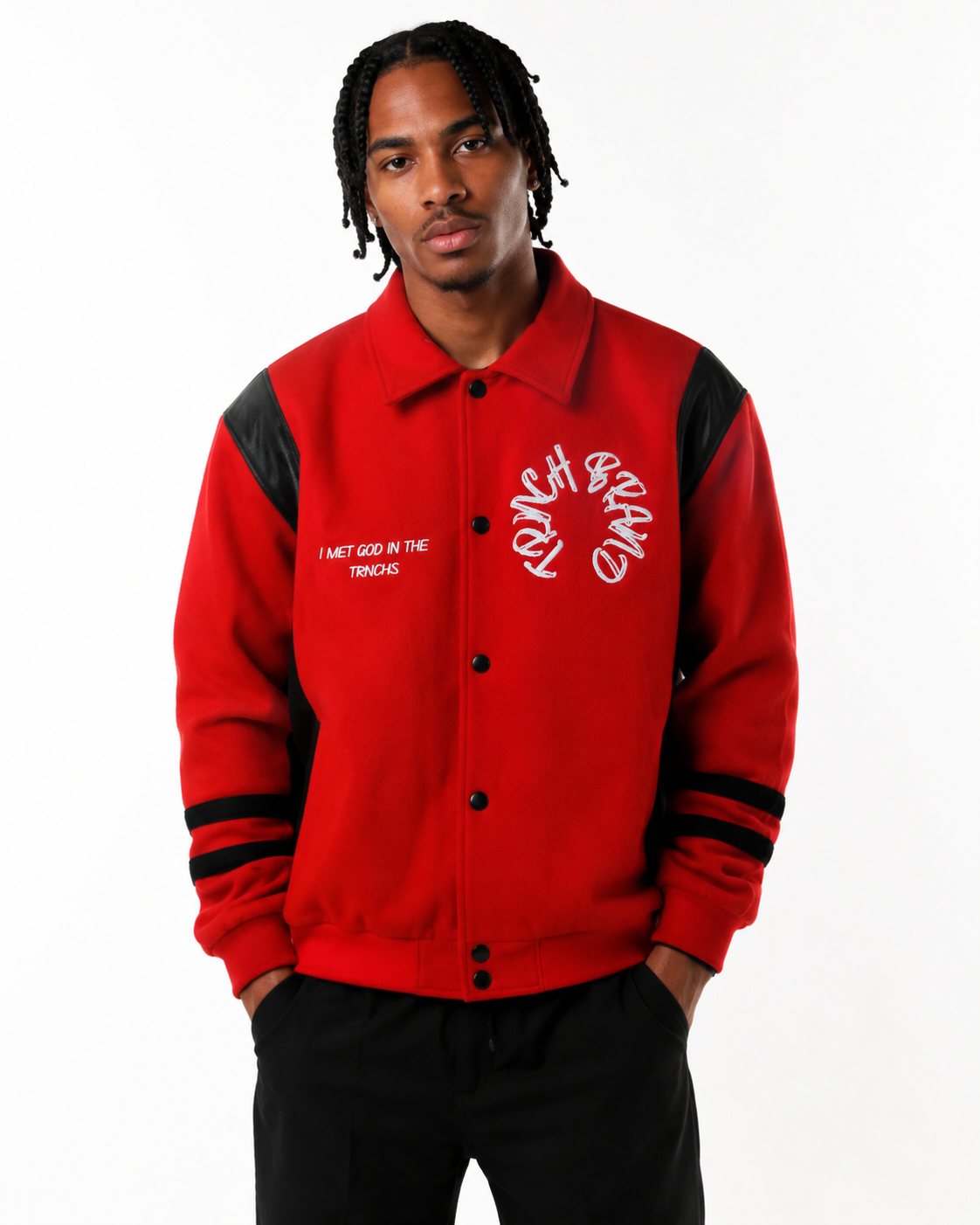 TRNCH Brand Red Varsity Jacket