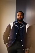 TRNCH Brand Navy Varsity Jacket