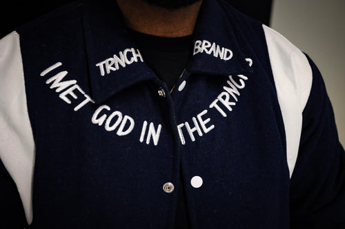 TRNCH Brand Navy Varsity Jacket